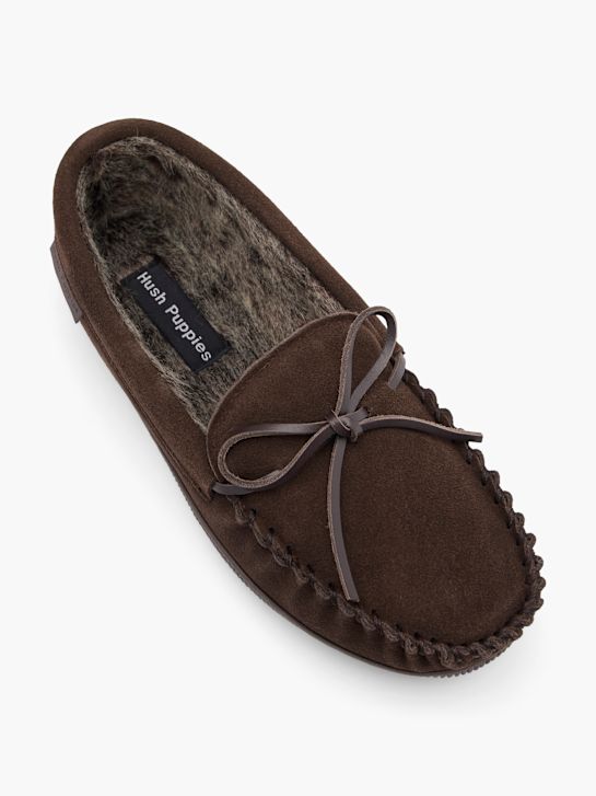 hush puppies closed-back slipper brown deichmann