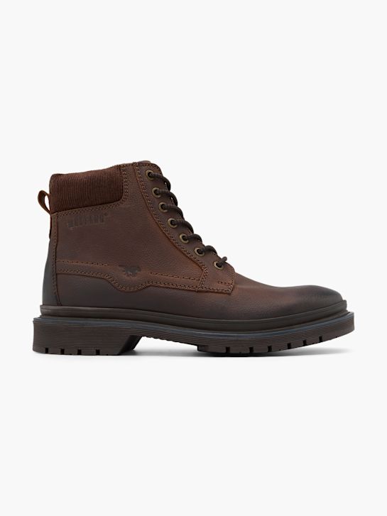 mustang laced ankle boot brown deichmann
