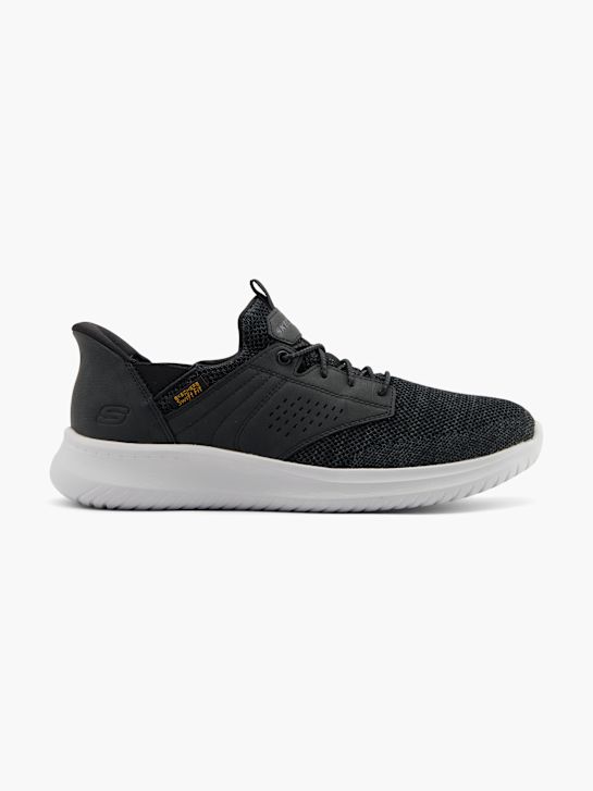 skechers dawson slip-on trainer black deichmann