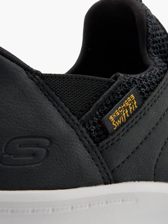 skechers dawson slip-on trainer black deichmann