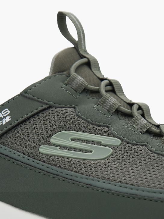 skechers bounder swift fit slip-on trainer olive deichmann