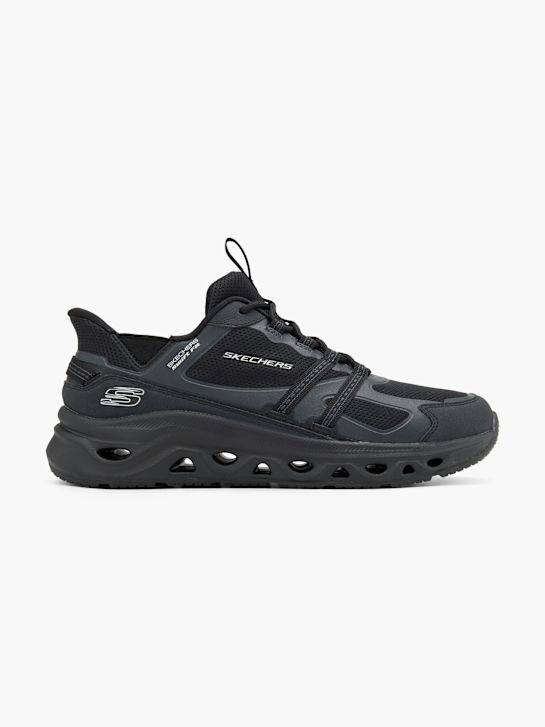 skechers swift fit slip-on trainer black deichmann