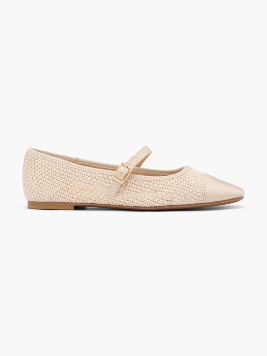 graceland mary jane ballet flat beige deichmann