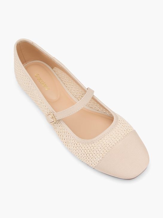 graceland mary jane ballet flat beige deichmann