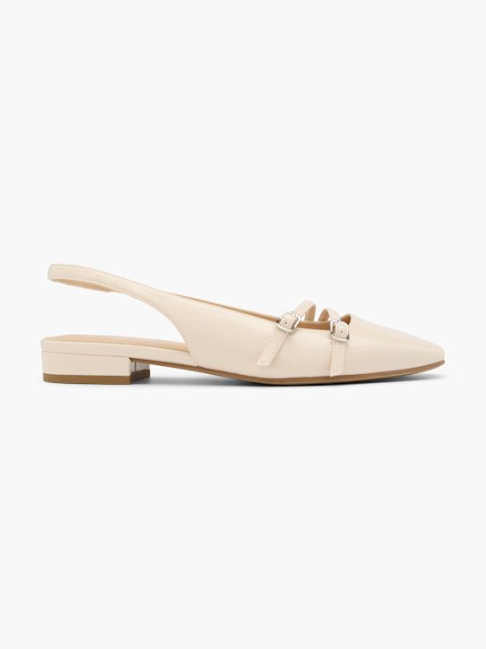 graceland slingback ballet flat beige deichmann