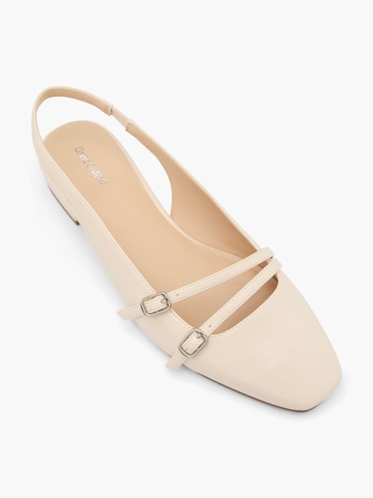 graceland slingback ballet flat beige deichmann