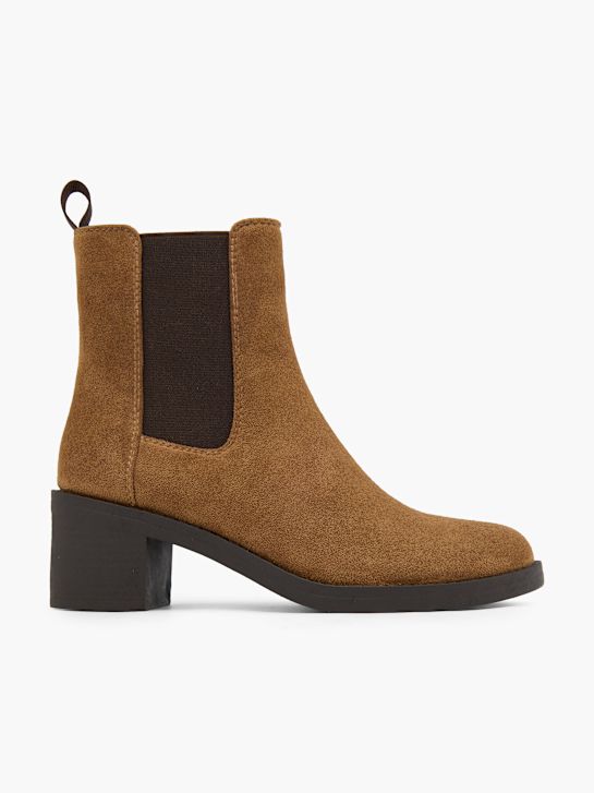 graceland heeled chelsea boot brown deichmann