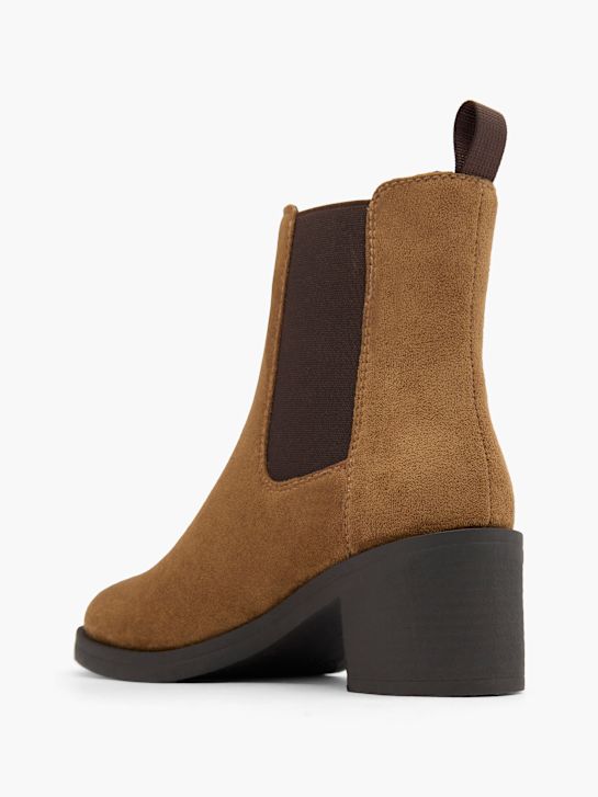 graceland heeled chelsea boot brown deichmann