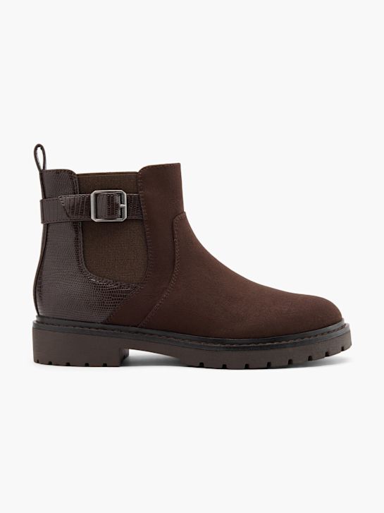 graceland heeled chelsea boot brown deichmann