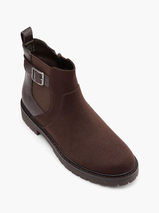 graceland heeled chelsea boot brown deichmann
