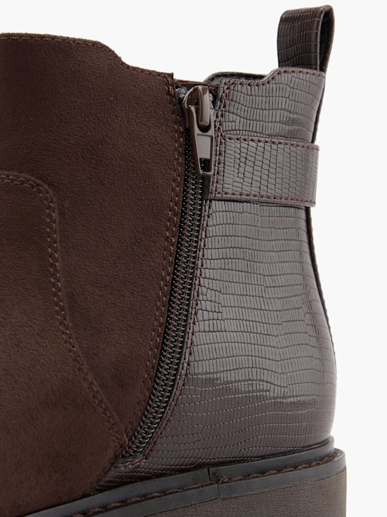 graceland heeled chelsea boot brown deichmann