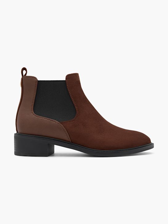 graceland heeled chelsea boot brown deichmann