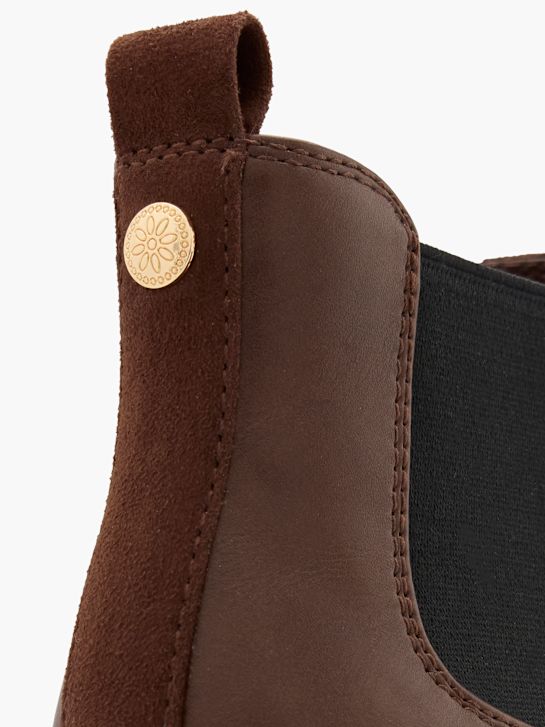 graceland heeled chelsea boot brown deichmann