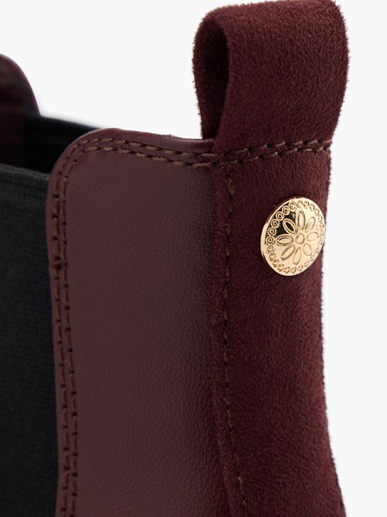 graceland heeled chelsea boot bordeaux deichmann