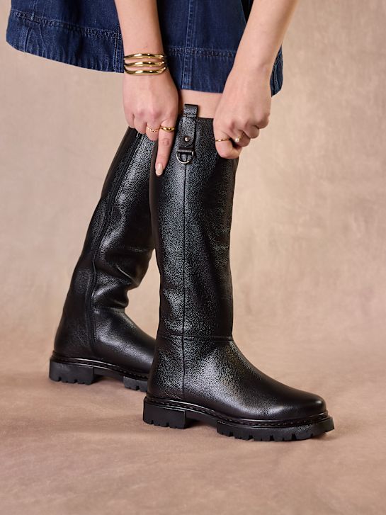 5th avenue knee high boot black deichmann