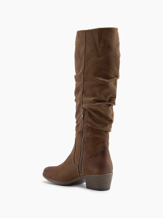 graceland knee high boot brown deichmann