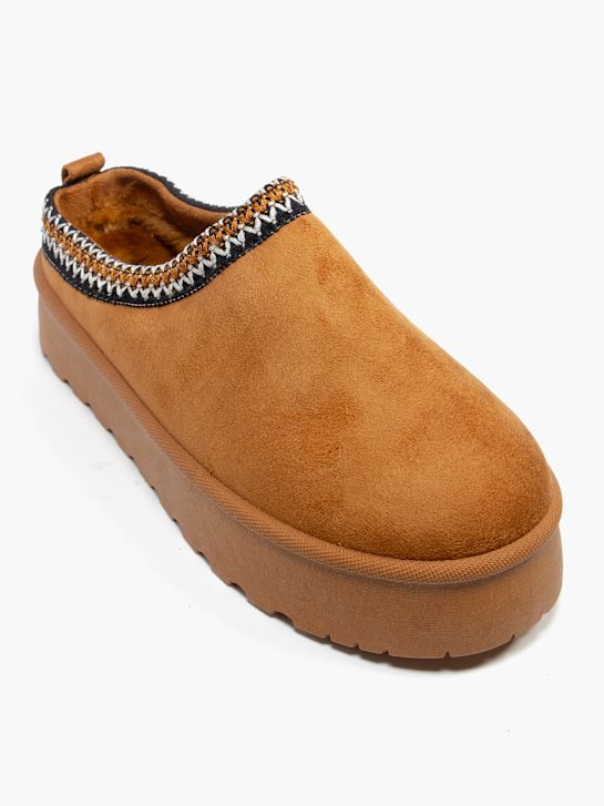 graceland closed-back slipper brown deichmann