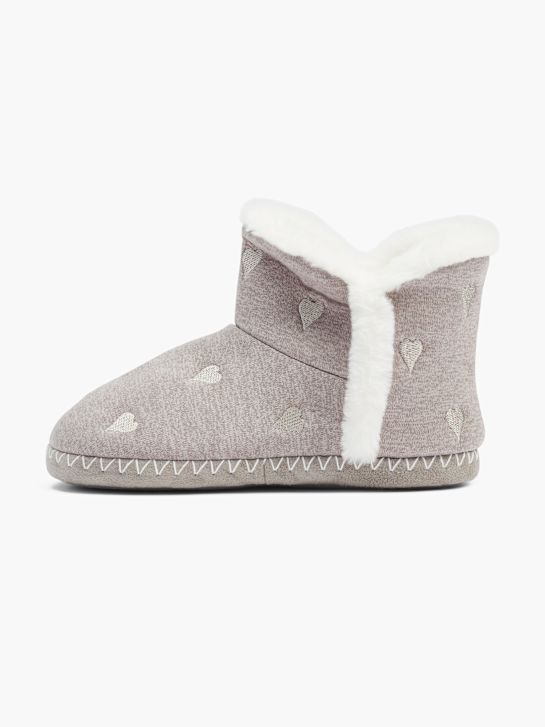 casa mia closed-back slipper grey deichmann
