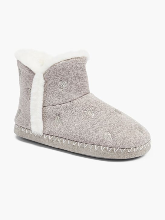 casa mia closed-back slipper grey deichmann