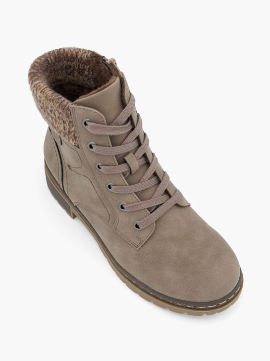 easy street lace-up boot taupe deichmann