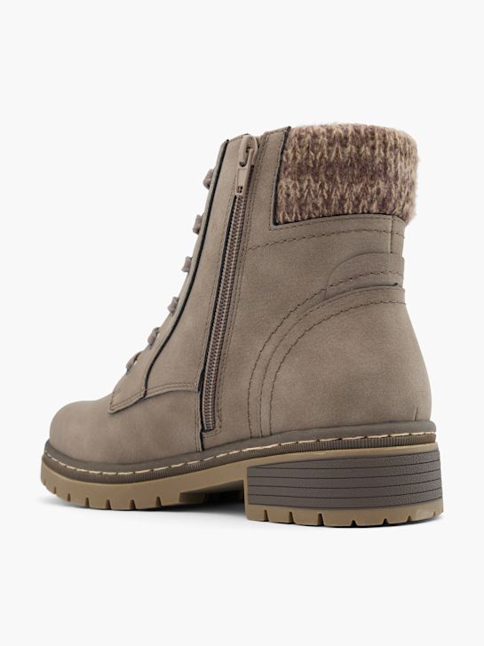 easy street lace-up boot taupe deichmann