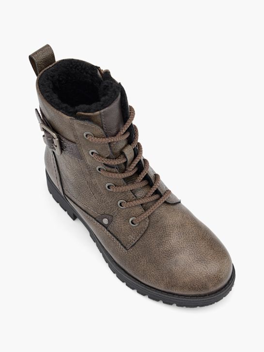 easy street lace-up boot brown deichmann