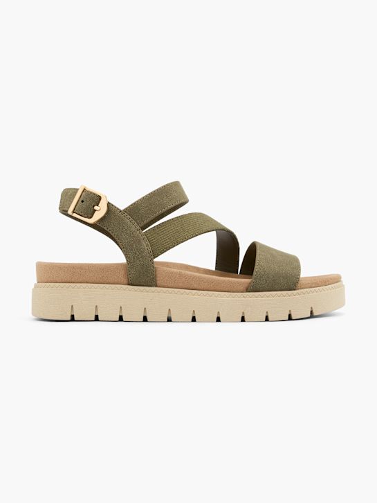 graceland sandal khaki deichmann