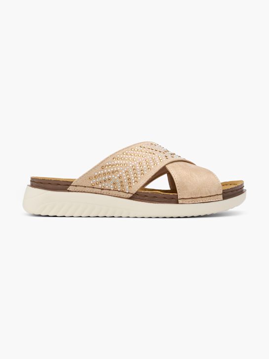 easy street footbed sandal beige deichmann