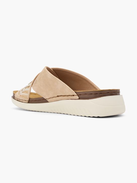 easy street footbed sandal beige deichmann