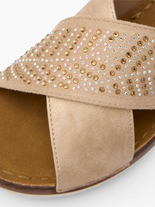easy street footbed sandal beige deichmann