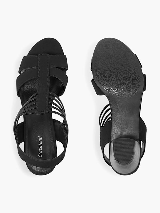 graceland heeled sandal black deichmann