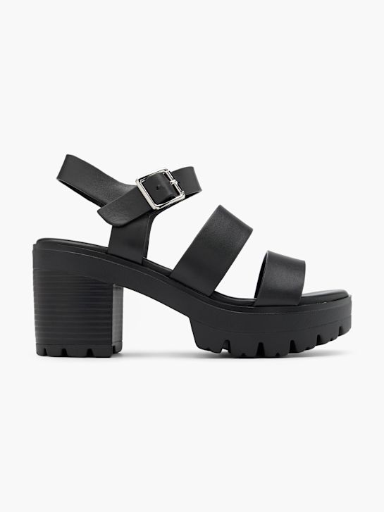 catwalk heeled sandal black deichmann