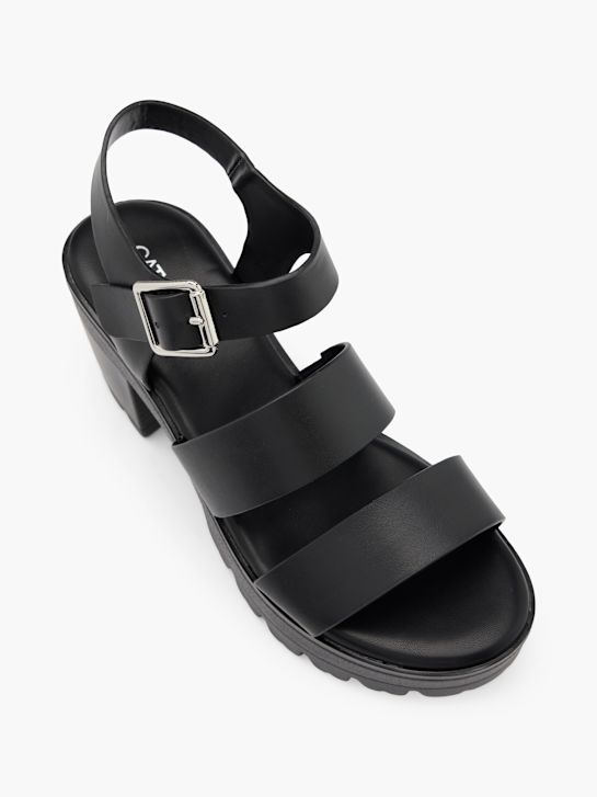 catwalk heeled sandal black deichmann