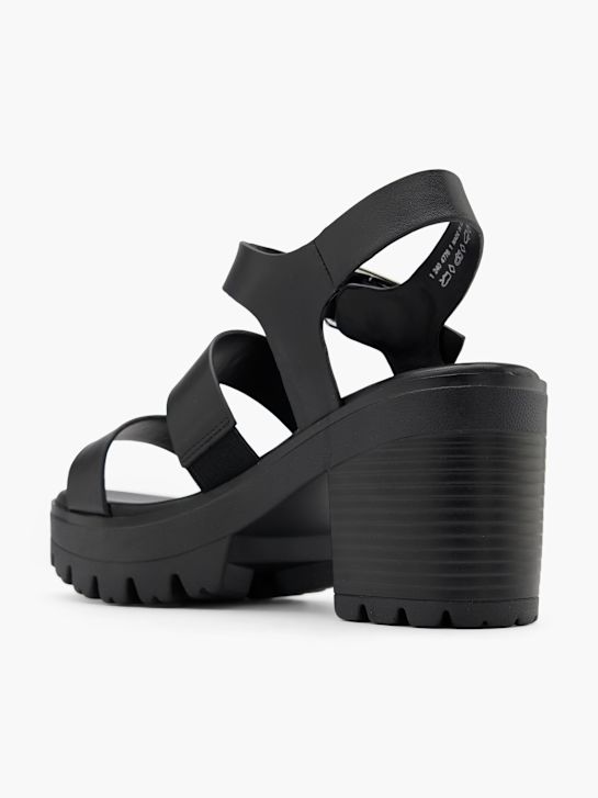 catwalk heeled sandal black deichmann