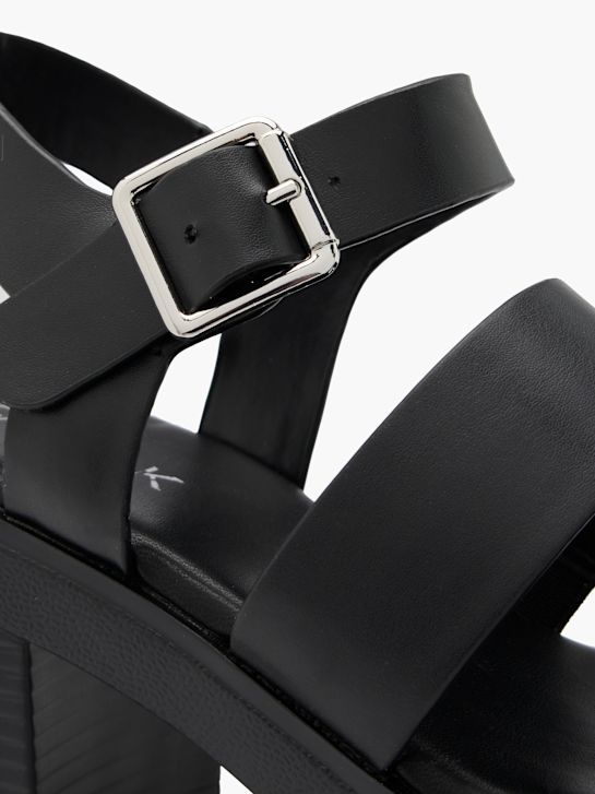catwalk heeled sandal black deichmann