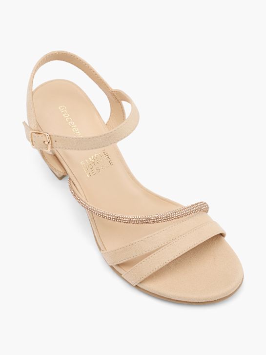 graceland heeled sandal beige deichmann