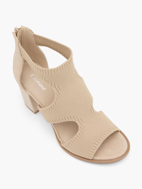 graceland heeled sandal beige deichmann