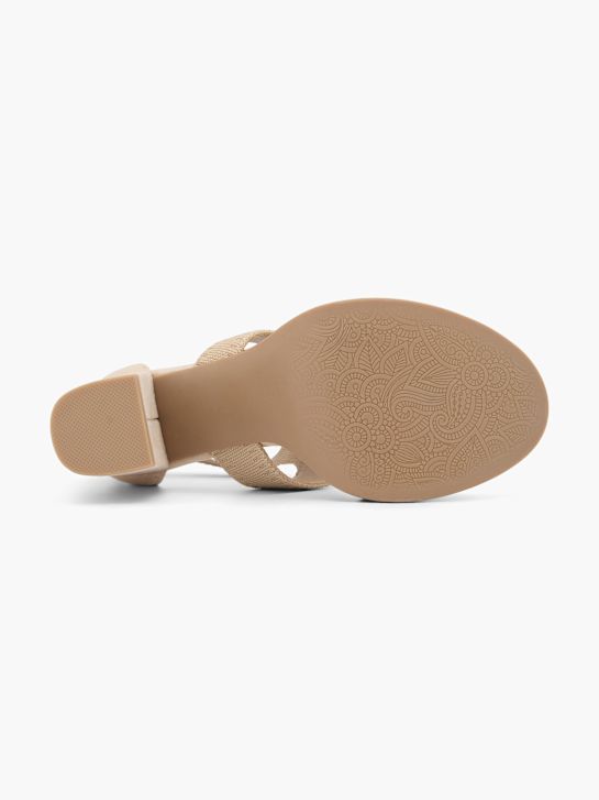 graceland heeled sandal beige deichmann