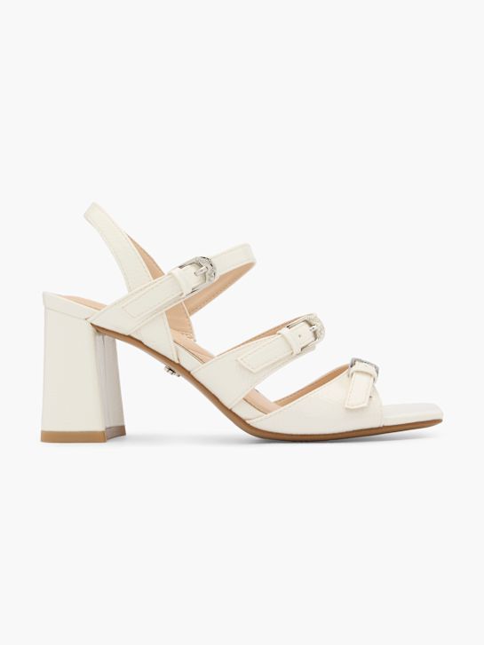 buffalo heeled sandal white deichmann
