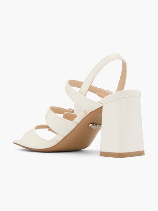 buffalo heeled sandal white deichmann