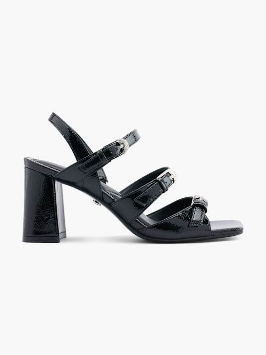 buffalo heeled sandal black deichmann