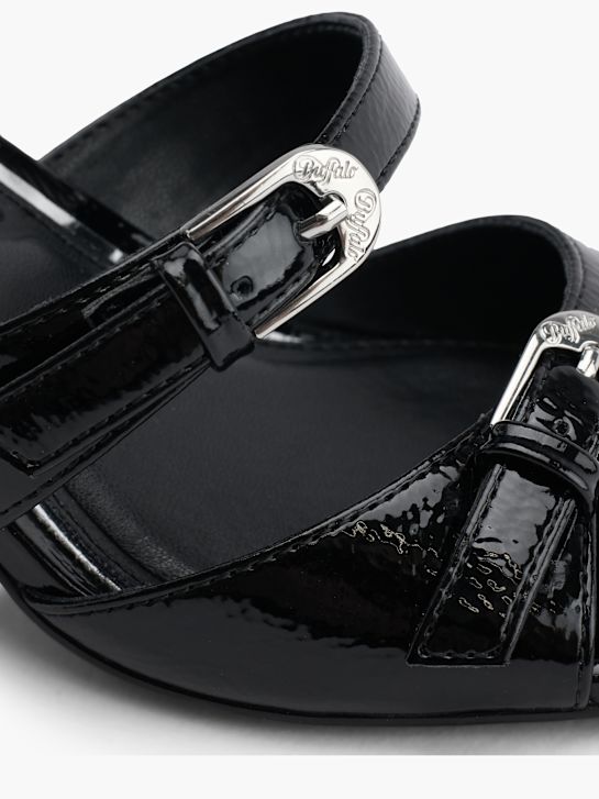 buffalo heeled sandal black deichmann