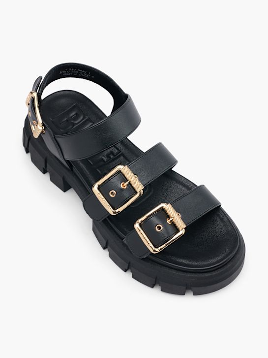buffalo heeled sandal black deichmann
