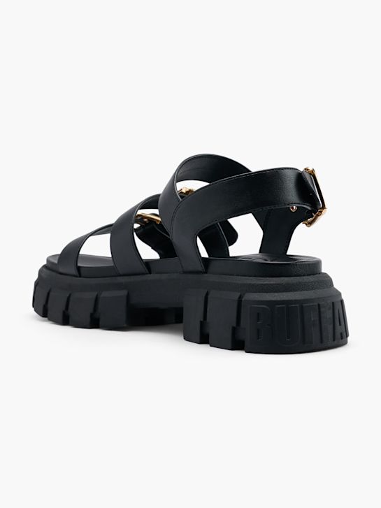 buffalo heeled sandal black deichmann