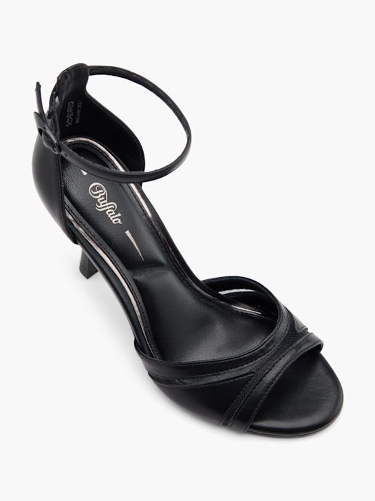 buffalo heeled sandal black deichmann