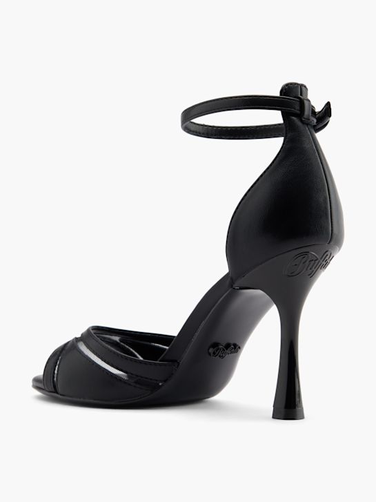 buffalo heeled sandal black deichmann