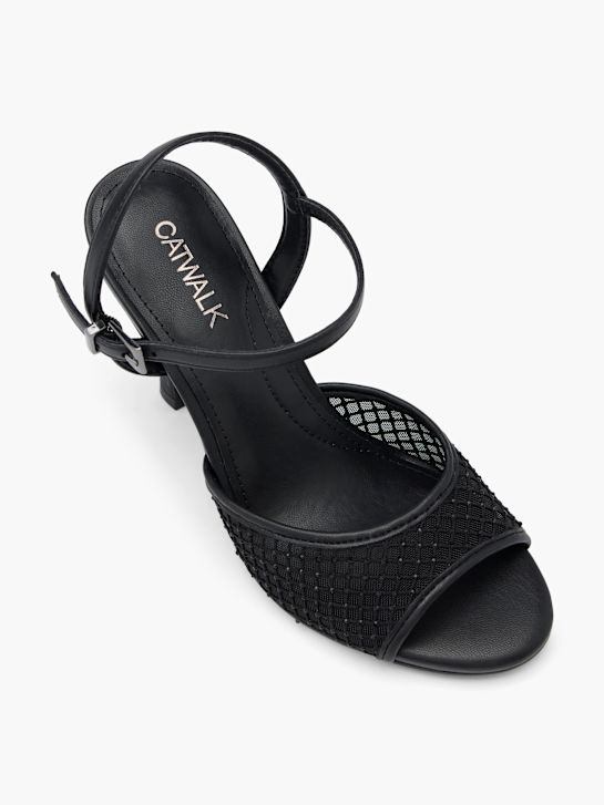 catwalk heeled sandal black deichmann