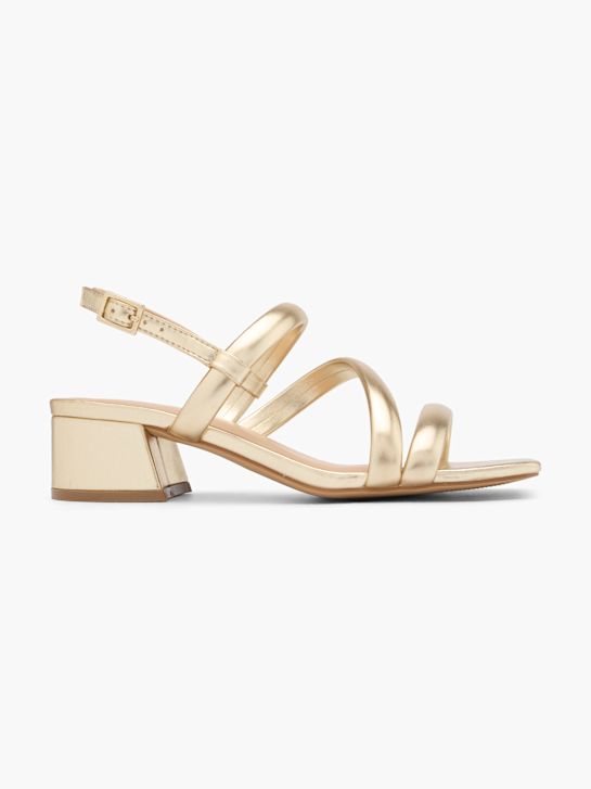graceland heeled sandal gold deichmann