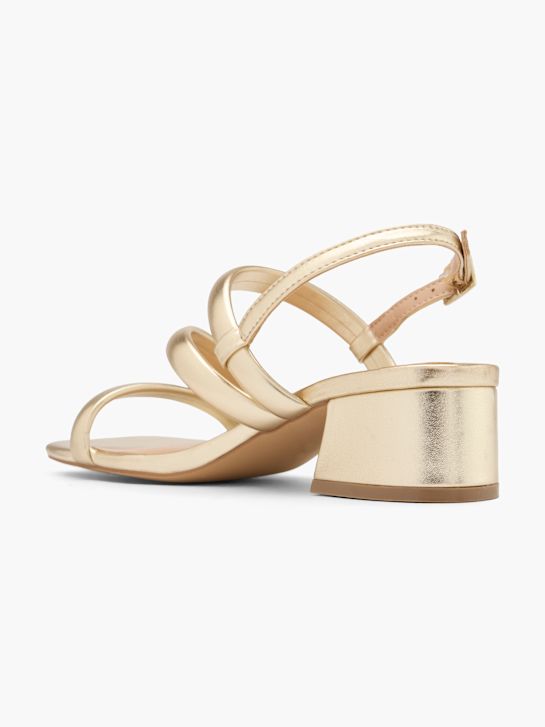 graceland heeled sandal gold deichmann