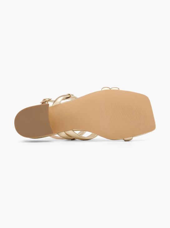 graceland heeled sandal gold deichmann